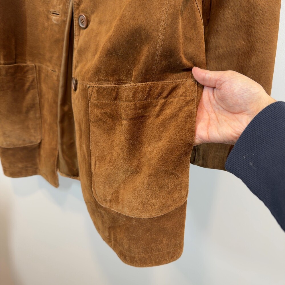 Margaret Godfrey Brown Suede Leather Blazer Jacket Womens Size‎ 10 - Picture 13 of 13